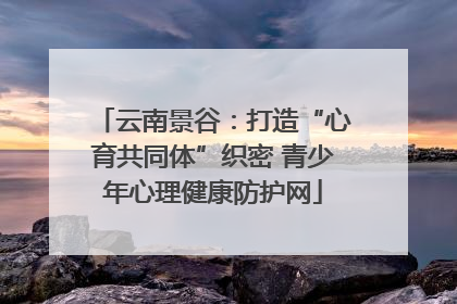 云南景谷：打造“心育共同体”织密 青少年心理健康防护网