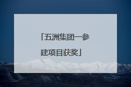 五洲集团一参建项目获奖