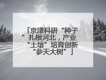 京津科研“种子”扎根河北，产业“土壤”培育创新“参天大树”