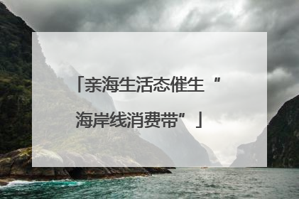 亲海生活态催生“海岸线消费带”