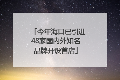 今年海口已引进48家国内外知名品牌开设首店