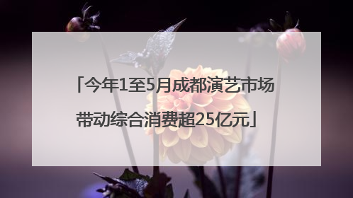 今年1至5月成都演艺市场带动综合消费超25亿元