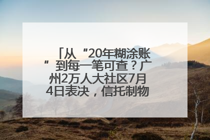 从“20年糊涂账”到每一笔可查？广州2万人大社区7月4日表决，信托制物业如何取“信”？