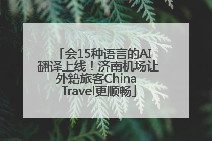 会15种语言的AI翻译上线！济南机场让外籍旅客China Travel更顺畅