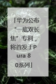 华为公布“一底双长焦”专利，将首发于Pura 80系列