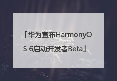 华为宣布HarmonyOS 6启动开发者Beta