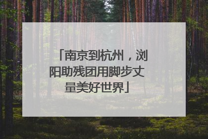 南京到杭州，浏阳助残团用脚步丈量美好世界