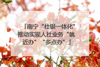 南宁“社银一体化”推动实现人社业务“就近办”“多点办”