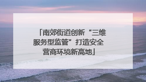 南郊街道创新“三维服务型监管”打造安全营商环境新高地