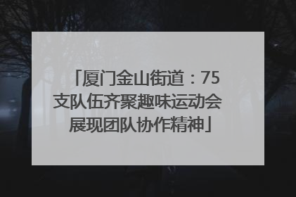 厦门金山街道：75支队伍齐聚趣味运动会 展现团队协作精神