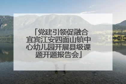 党建引领促融合 宜宾江安四面山镇中心幼儿园开展县级课题开题报告会