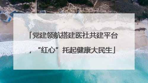 党建领航搭建医社共建平台，“红心”托起健康大民生
