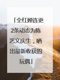 全红婵连更2条动态为陈艺文庆生，晒出最新收获的玩偶