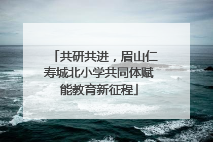 共研共进，眉山仁寿城北小学共同体赋能教育新征程