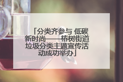 分类齐参与 低碳新时尚——椿树街道垃圾分类主题宣传活动成功举办