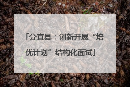 分宜县：创新开展“培优计划”结构化面试
