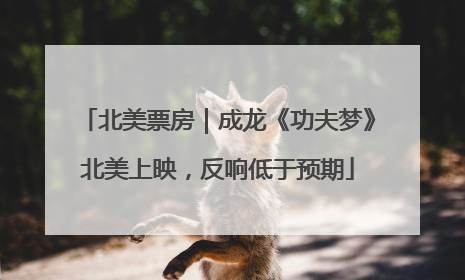 北美票房｜成龙《功夫梦》北美上映，反响低于预期