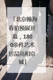 北京翰海春拍预展开幕，1800余件艺术珍品亮相京城