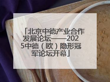 北京中德产业合作发展论坛——2025中德（欧）隐形冠军论坛开幕