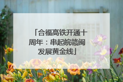 合福高铁开通十周年：串起皖赣闽发展黄金线