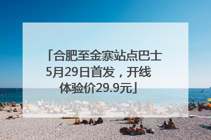 合肥至金寨站点巴士5月29日首发，开线体验价29.9元