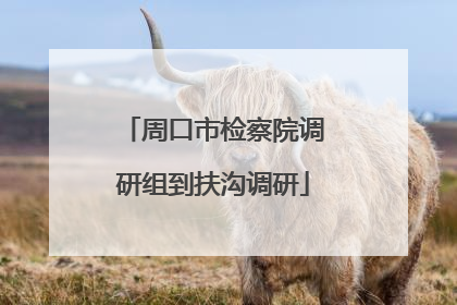 周口市检察院调研组到扶沟调研