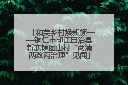 和美乡村焕新颜——铜仁市印江自治县新寨镇团山村“两清两改两治理”见闻