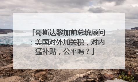 哥斯达黎加前总统顾问：美国对外加关税，对内猛补贴，公平吗？