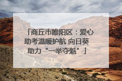 商丘市睢阳区：爱心助考温暖护航 向日葵助力“一举夺魁”