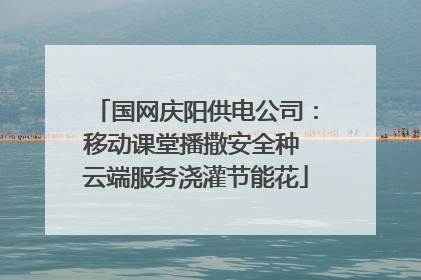 国网庆阳供电公司：移动课堂播撒安全种 云端服务浇灌节能花