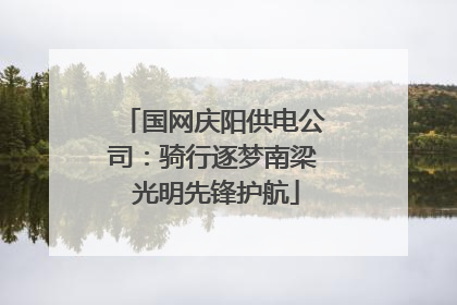 国网庆阳供电公司：骑行逐梦南梁 光明先锋护航