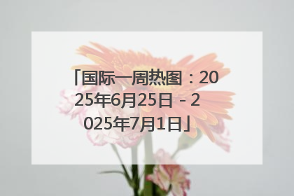 国际一周热图：2025年6月25日－2025年7月1日