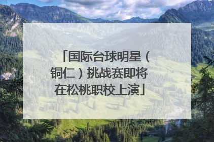 国际台球明星（铜仁）挑战赛即将在松桃职校上演