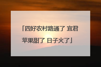 四好农村路通了 宜君苹果甜了 日子火了
