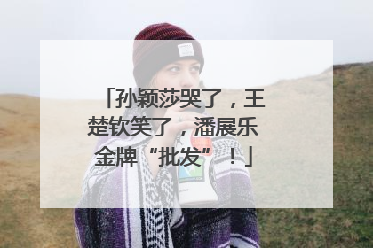 孙颖莎哭了，王楚钦笑了，潘展乐金牌“批发”！
