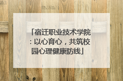 宿迁职业技术学院：以心育心，共筑校园心理健康防线