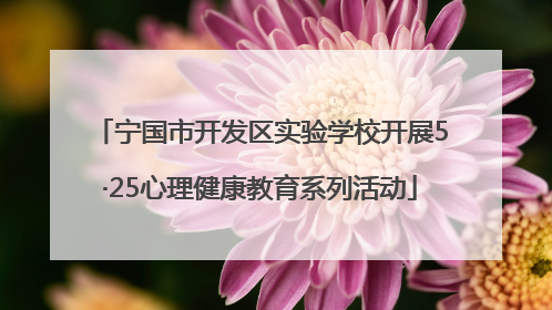 宁国市开发区实验学校开展5·25心理健康教育系列活动