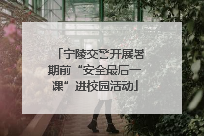 宁陵交警开展暑期前“安全最后一课”进校园活动