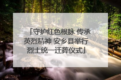 守护红色根脉 传承英烈精神 安乡县举行烈士统一迁葬仪式