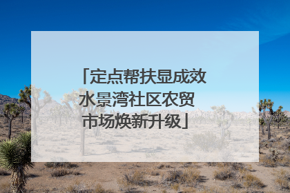 定点帮扶显成效 水景湾社区农贸市场焕新升级