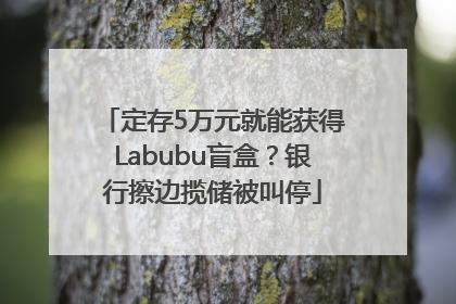 定存5万元就能获得Labubu盲盒？银行擦边揽储被叫停