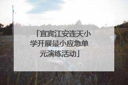 宜宾江安连天小学开展最小应急单元演练活动