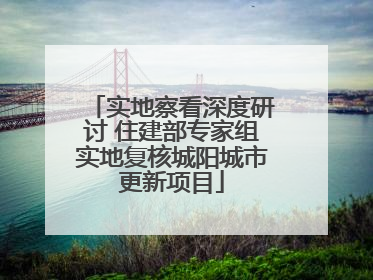 实地察看深度研讨 住建部专家组实地复核城阳城市更新项目