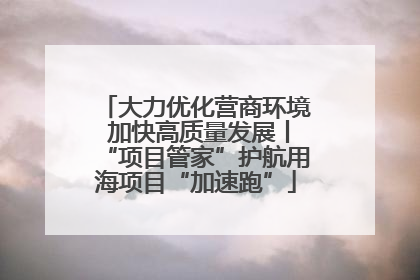 大力优化营商环境 加快高质量发展丨“项目管家”护航用海项目“加速跑”