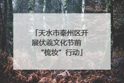 天水市秦州区开展伏羲文化节前 “梳妆”行动