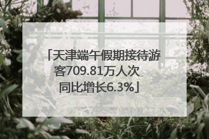 天津端午假期接待游客709.81万人次 同比增长6.3%