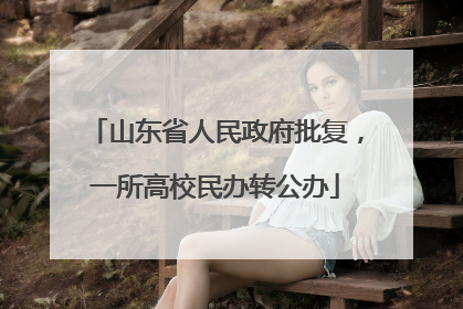 山东省人民政府批复，一所高校民办转公办