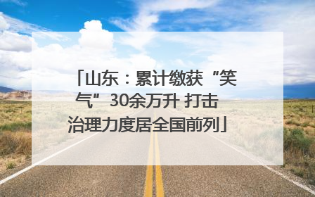 山东：累计缴获“笑气”30余万升 打击治理力度居全国前列