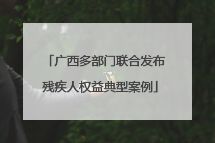 广西多部门联合发布残疾人权益典型案例