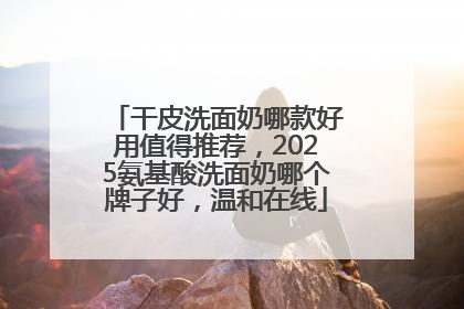 干皮洗面奶哪款好用值得推荐，2025氨基酸洗面奶哪个牌子好，温和在线